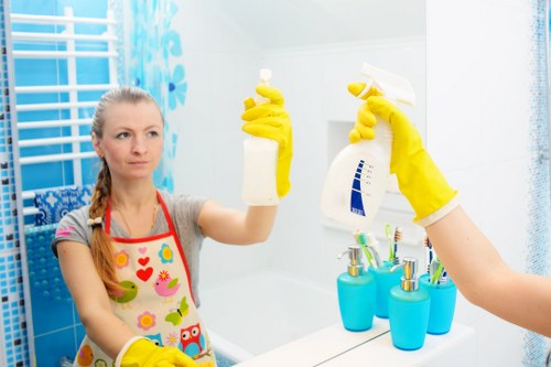 Local cleaner working in a Chelsea townhouse