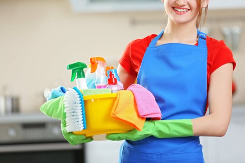 Local Chelsea cleaner preparing a kitchen and living area for a one-time clean