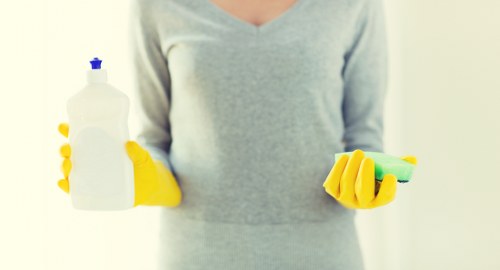 Upholstery cleaning process for a fabric sofa in Chelsea
